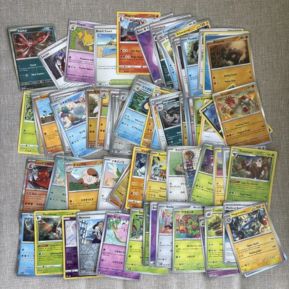 Pokémon 79 card lot Mixed Years Collectors Japanese Supporter Stadium Energy